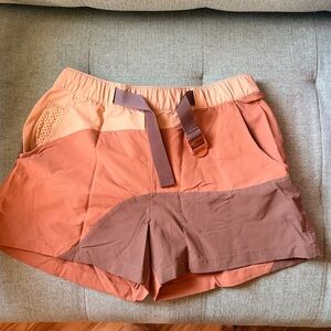 Outdoor Voices Women's Orange and Brown Cargo Shorts